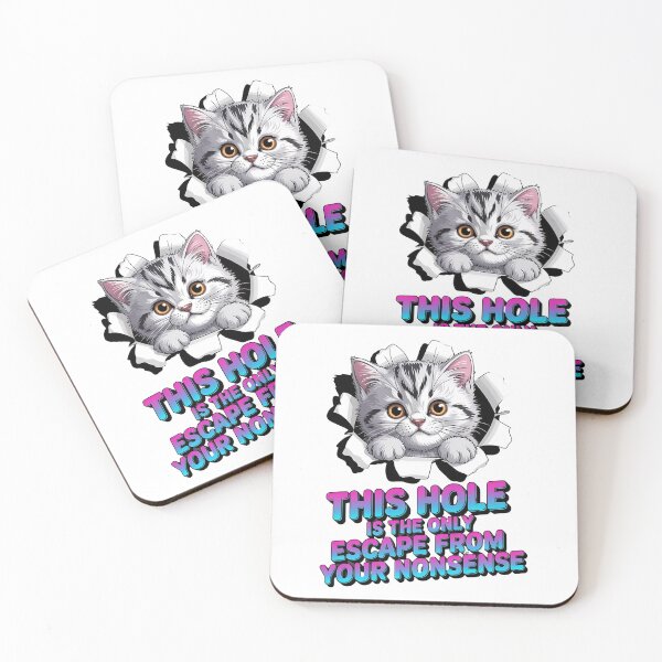 Item preview, Cat with attitude - Peeping pet - Sassy kitty - Cat peeking hole - Wall hole cat - Staring cat - Feline attitude - Cat expression - Unimpressed cat designed and sold by JansenGS.