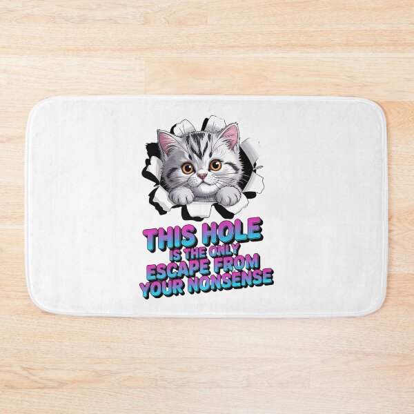 Item preview, Cat with attitude - Peeping pet - Sassy kitty - Cat peeking hole - Wall hole cat - Staring cat - Feline attitude - Cat expression - Unimpressed cat designed and sold by JansenGS.