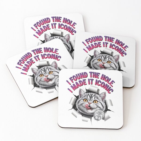 Item preview, Cat with attitude - Peeping pet - Sassy kitty - Cat peeking hole - Wall hole cat - Staring cat - Feline attitude - Cat expression - Unimpressed cat designed and sold by JansenGS.