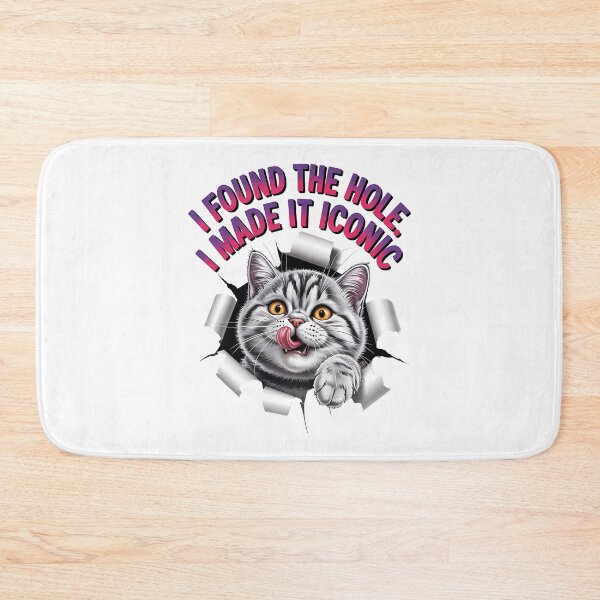 Item preview, Cat with attitude - Peeping pet - Sassy kitty - Cat peeking hole - Wall hole cat - Staring cat - Feline attitude - Cat expression - Unimpressed cat designed and sold by JansenGS.