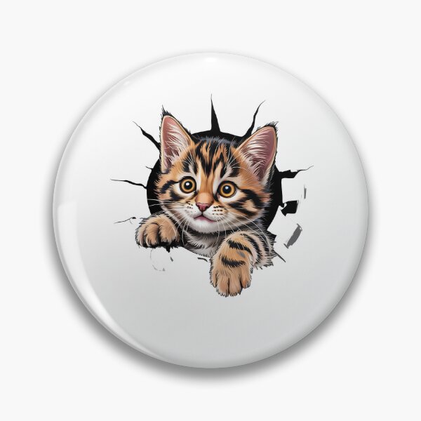 Item preview, Cat with attitude - Peeping pet - Sassy kitty - Cat peeking hole - Wall hole cat - Staring cat - Feline attitude - Cat expression - Unimpressed cat designed and sold by JansenGS.