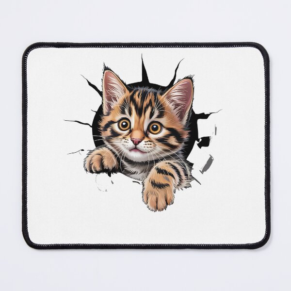 Item preview, Cat with attitude - Peeping pet - Sassy kitty - Cat peeking hole - Wall hole cat - Staring cat - Feline attitude - Cat expression - Unimpressed cat designed and sold by JansenGS.