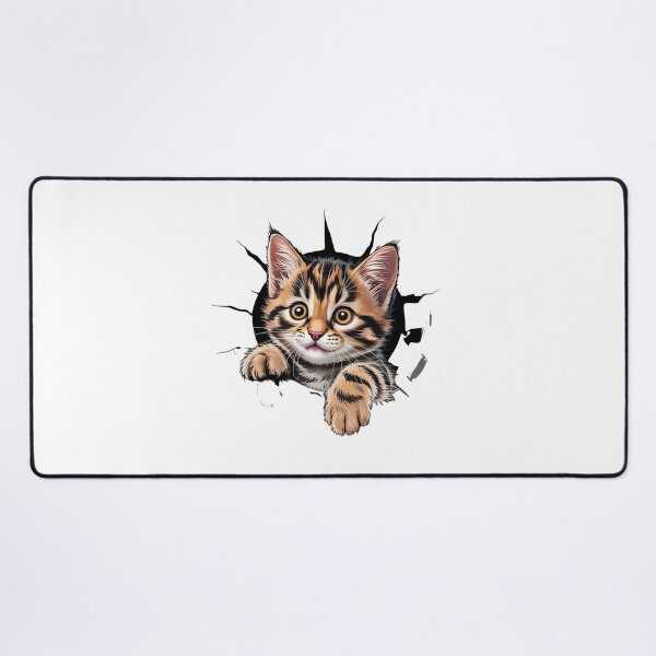Item preview, Cat with attitude - Peeping pet - Sassy kitty - Cat peeking hole - Wall hole cat - Staring cat - Feline attitude - Cat expression - Unimpressed cat designed and sold by JansenGS.