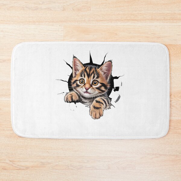 Item preview, Cat with attitude - Peeping pet - Sassy kitty - Cat peeking hole - Wall hole cat - Staring cat - Feline attitude - Cat expression - Unimpressed cat designed and sold by JansenGS.