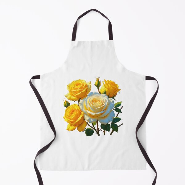 Item preview, Yellow & White Roses in Full Bloom – Sunshine Floral Art designed and sold by BloomingBeauty7.