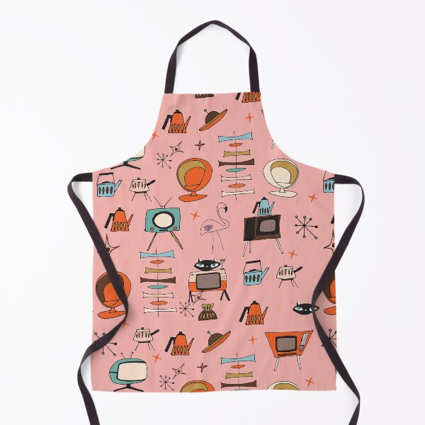Item preview, Atomic Retro Living Thrift Pink TV Pattern designed and sold by susycosta.
