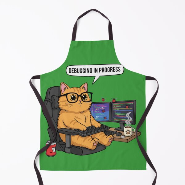Item preview, Debugging in Progress – Funny Ginger Coding Cat designed and sold by MythoWorldddd.