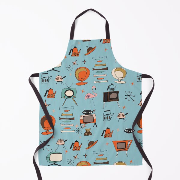 Item preview, Atomic Retro Living Thrift Blue TV Pattern designed and sold by susycosta.