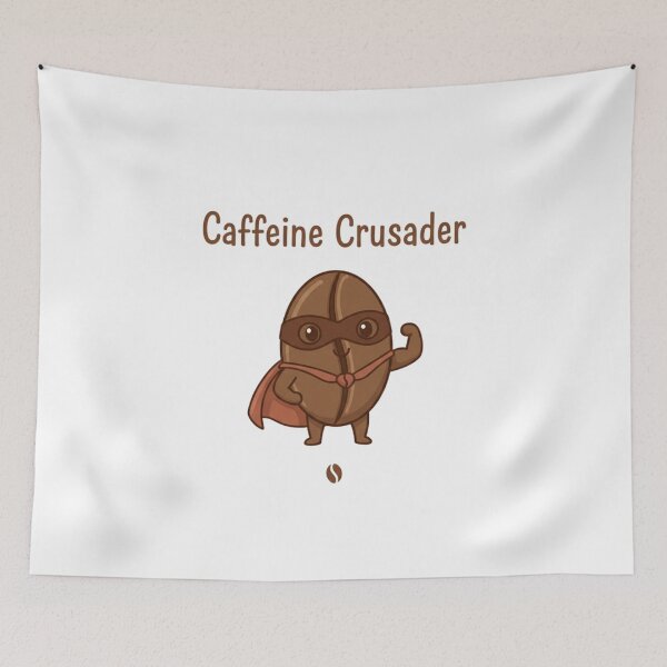 Item preview, Caffeine Crusader - Cute Superhero Coffee Bean Design designed and sold by EverBranz-stor.
