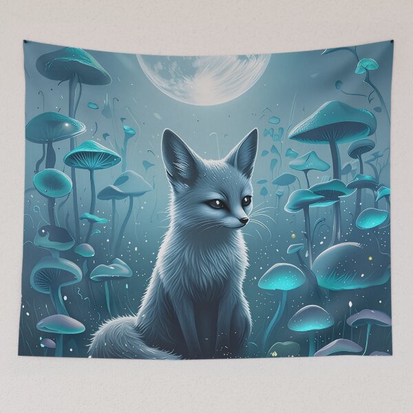 Item preview, Moonlit Fox – Enchanted Night Illustration designed and sold by Nova-G902.