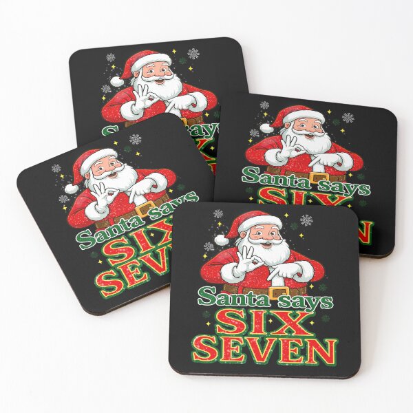 Item preview, Santa Says Six Seven Christmas Birthday Shirt Funny 6 7 Meme Gen Alpha Holiday Kids Gift designed and sold by FreshVibe Prints.