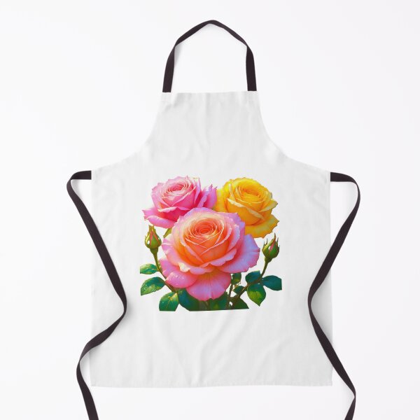 Item preview, Pink & Yellow Roses in Full Bloom – Sunshine Floral Art Beauty designed and sold by BloomingBeauty7.
