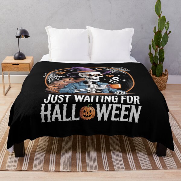 Item preview, Halloween 2025 Spooky Skeleton Just Waiting For Halloween designed and sold by lilLilaBatArt.