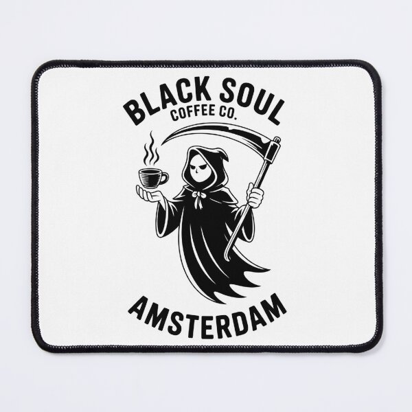 Item preview, Gothic Coffee Club | Skull Barista Amsterdam Design designed and sold by CalmDownZone ⭐️⭐️⭐️⭐️⭐️.
