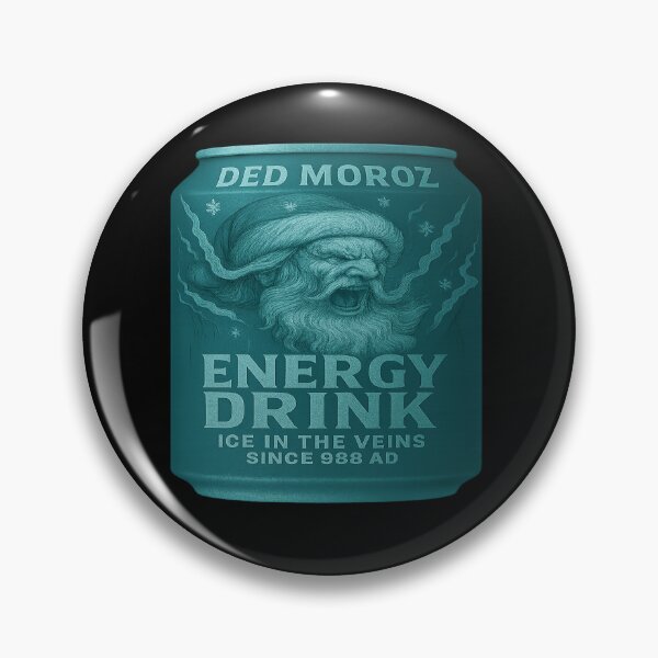 Item preview, Ded Moroz Energy Drink – Mythic Frost Power Streetwear Print designed and sold by POD DYNASTY | Original Print On Demand T-Shirt Graphics.