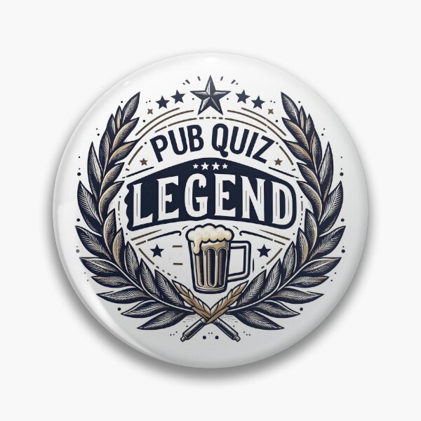 Item preview, Pub Quiz Legend Design - Vintage Style Trivia Champion Art. designed and sold by The-T-In-Retro.
