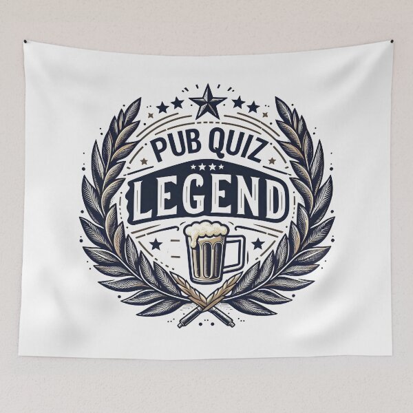 Item preview, Pub Quiz Legend Design - Vintage Style Trivia Champion Art. designed and sold by The-T-In-Retro.