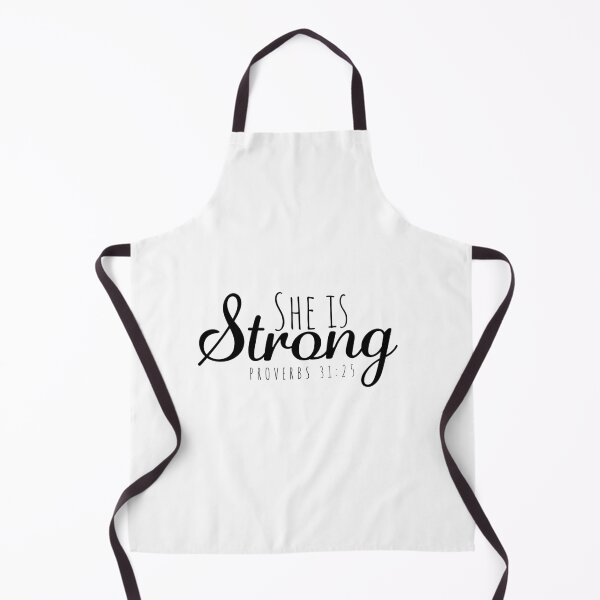 Item preview, She Is Strong – Christian Faith Typography T-Shirt Design designed and sold by CrossCrafted.