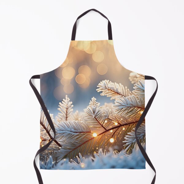 Item preview, Frosty Glow Frosted pine branches under a warm glow amidst a winter’s chill. Generative AI. designed and sold by homydesign.