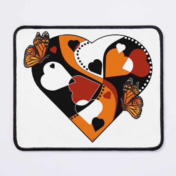 Item preview, Hearts - Hearts and Monarch Butterflies - Love Image designed and sold by ABG Inspirational Art.