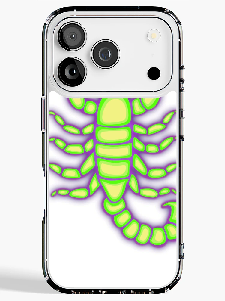 Thumbnail 1 of 5, iPhone Case, Neon Scorpion designed and sold by Rylee Mitchell.