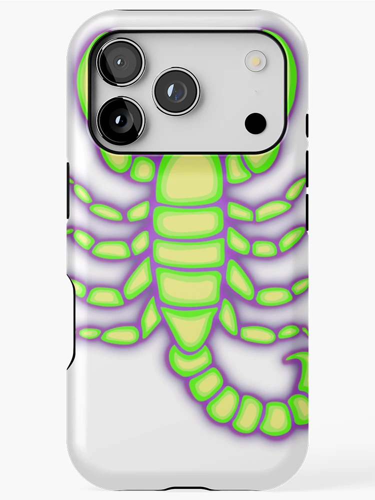 Thumbnail 1 of 4, iPhone Case, Neon Scorpion designed and sold by Rylee Mitchell.