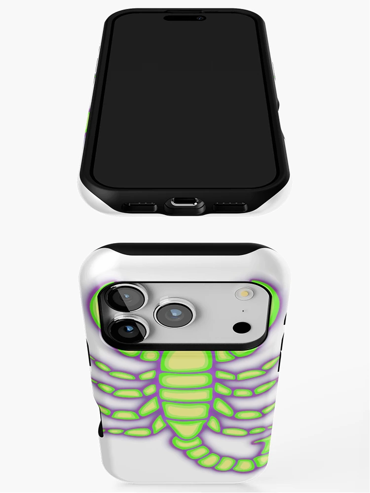 Thumbnail 3 of 4, iPhone Case, Neon Scorpion designed and sold by Rylee Mitchell.