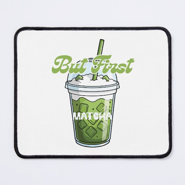 Item preview, But First Matcha – Aesthetic Matcha Lover Quote & Iced Drink Design designed and sold by J0b4t.