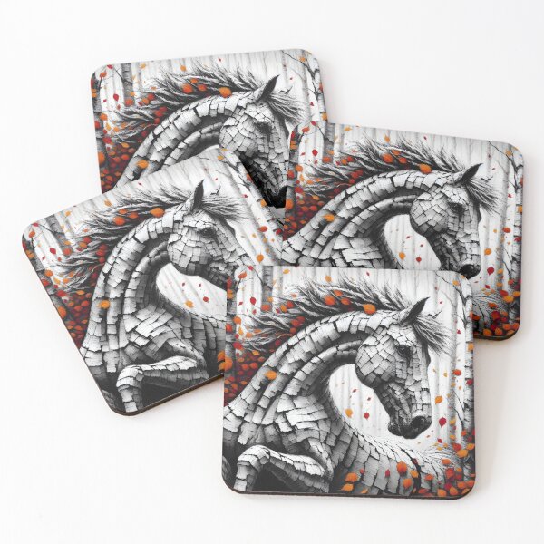 Item preview, Birchbark Horse, Ai Generated Art  designed and sold by ACC .