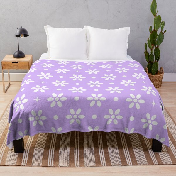 Item preview, Flowers, Dots & Sparkles (White on Lavender) designed and sold by SaintlyScrbblz.