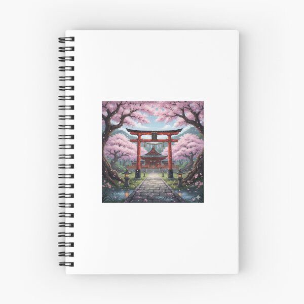Item preview, Japanese Shrine under the Cherry Blossom Rain designed and sold by Estudio101.