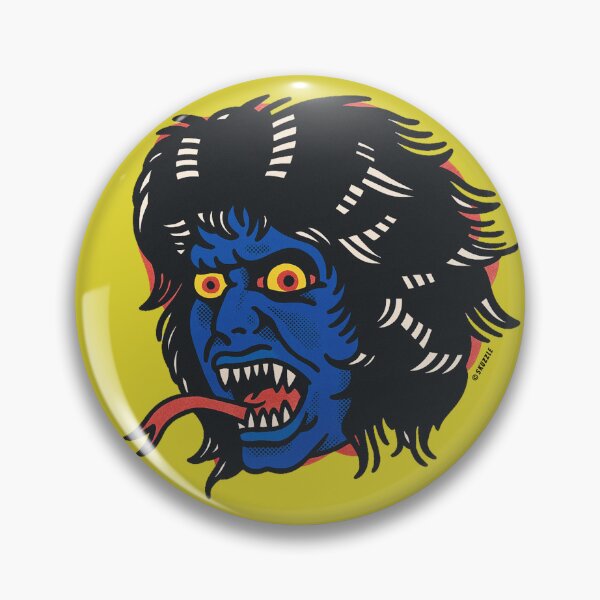Item preview, Retro Blue Vampire Head Sticker – Classic Pulp Horror Style designed and sold by Skuzzle.