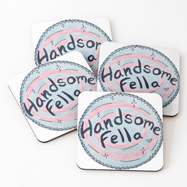 Item preview, Original Drawing “Handsome Fella” - Subtle Transgender Pride Art designed and sold by JamesDArting.