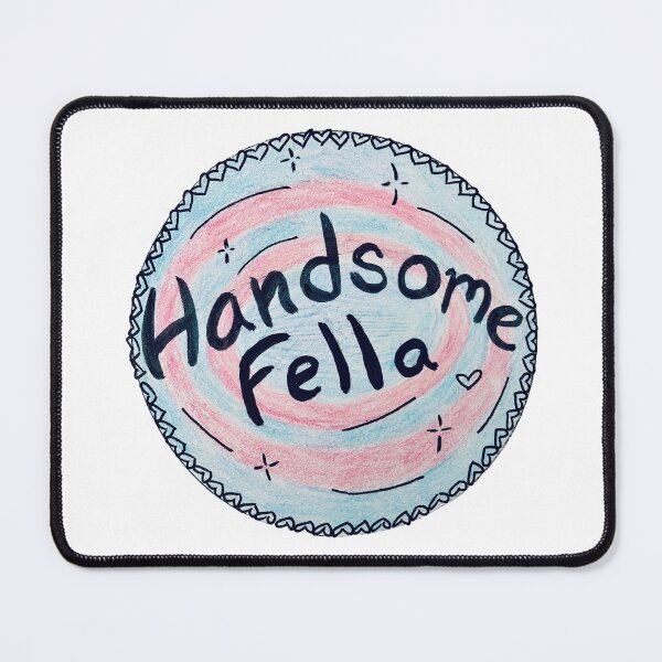 Item preview, Original Drawing “Handsome Fella” - Subtle Transgender Pride Art designed and sold by JamesDArting.