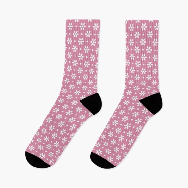 Item preview, Flowers, Dots & Sparkles (White on Pink) designed and sold by SaintlyScrbblz.