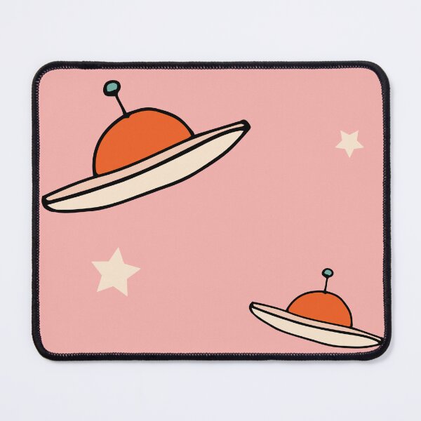 Item preview, Minimal Vintage Retro UFO Pink designed and sold by susycosta.