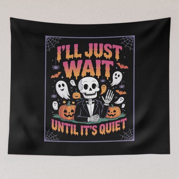 Item preview, I'll Just Wait Until It's Quiet Spooky Teacher Halloween  designed and sold by lilLilaBatArt.
