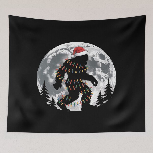 Item preview, Santa Bigfoot Christmas Lights Sasquatch designed and sold by JonGogue.
