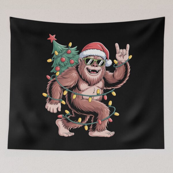 Item preview, Santa Bigfoot Christmas Tree Xmas designed and sold by JonGogue.