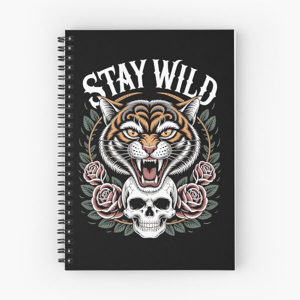 Item preview, Stay Wild – Roaring Tiger Skull Tattoo Art designed and sold by Taans-Creation.