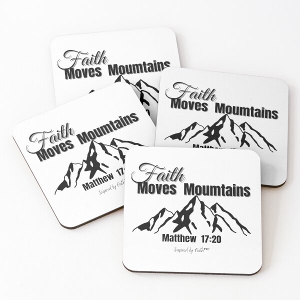 Item preview, Faith Moves Mountains – Matthew 17:20 Christian Quote Design designed and sold by FaithShop1.