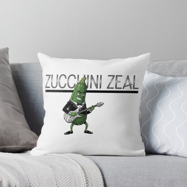 Item preview, Zucchini Zeal – Funny Rock Music Vegetable Cartoon Design designed and sold by hn79.