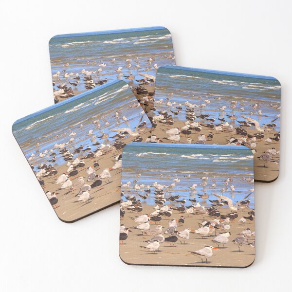 Item preview, Seagulls Flocking on Hilton Head Beach designed and sold by LisaWootenPhoto.