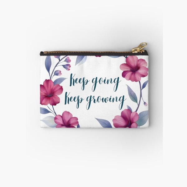 Item preview, Keep Going Keep Growing, Positive Motivational Floral Sticker designed and sold by Moodune.