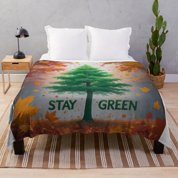 Item preview, stay green fresh autumn theme - strong feeling soft calm supporting painting designed and sold by denakh.