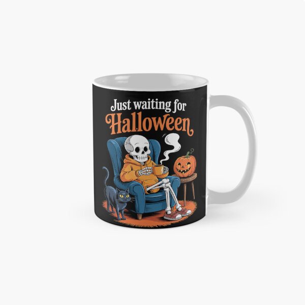 Item preview, Just Waiting for Halloween Countdown Spooky Skeleton Summer  designed and sold by lilLilaBatArt.