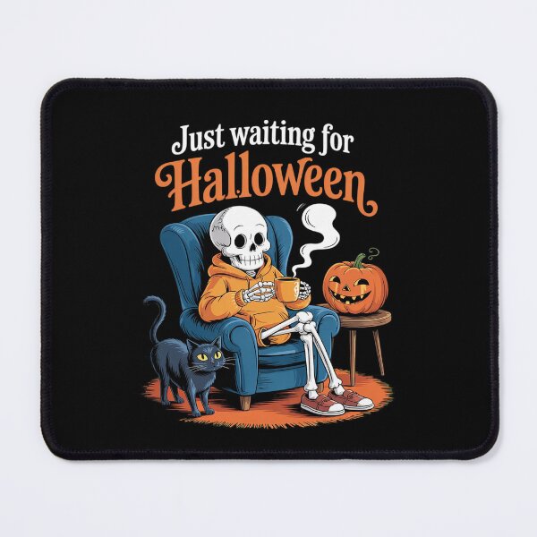 Item preview, Just Waiting for Halloween Countdown Spooky Skeleton Summer designed and sold by lilLilaBatArt.