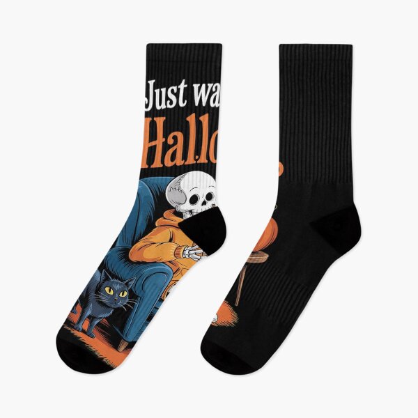 Item preview, Just Waiting for Halloween Countdown Spooky Skeleton Summer designed and sold by lilLilaBatArt.