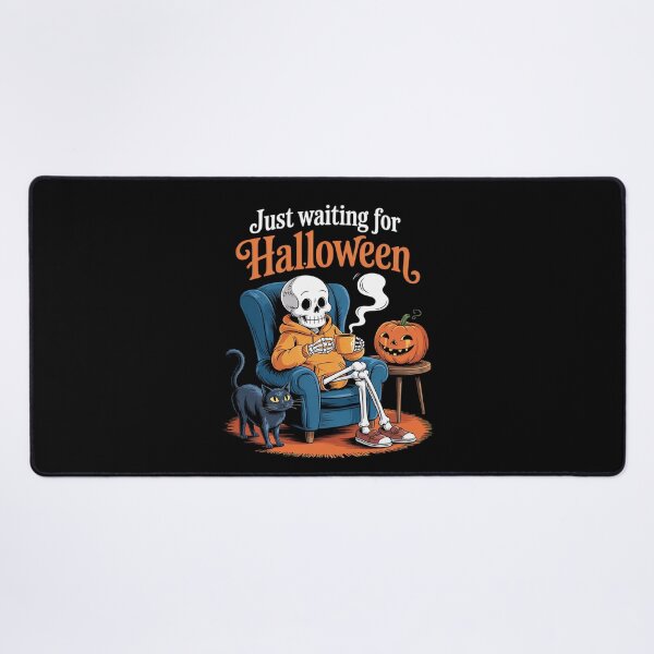 Item preview, Just Waiting for Halloween Countdown Spooky Skeleton Summer designed and sold by lilLilaBatArt.