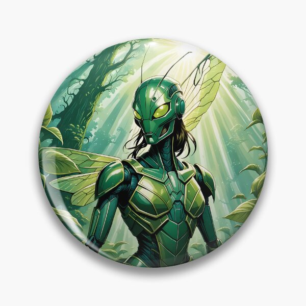 Item preview, Mantis Mech in the Mist: Forest Sentinel designed and sold by PawPrintedArt.